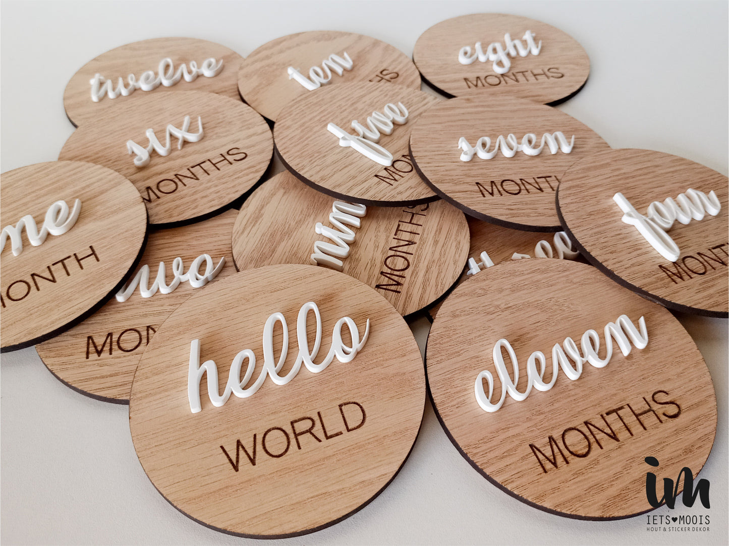 Monthly Milestone - Raised Acrylic Letters