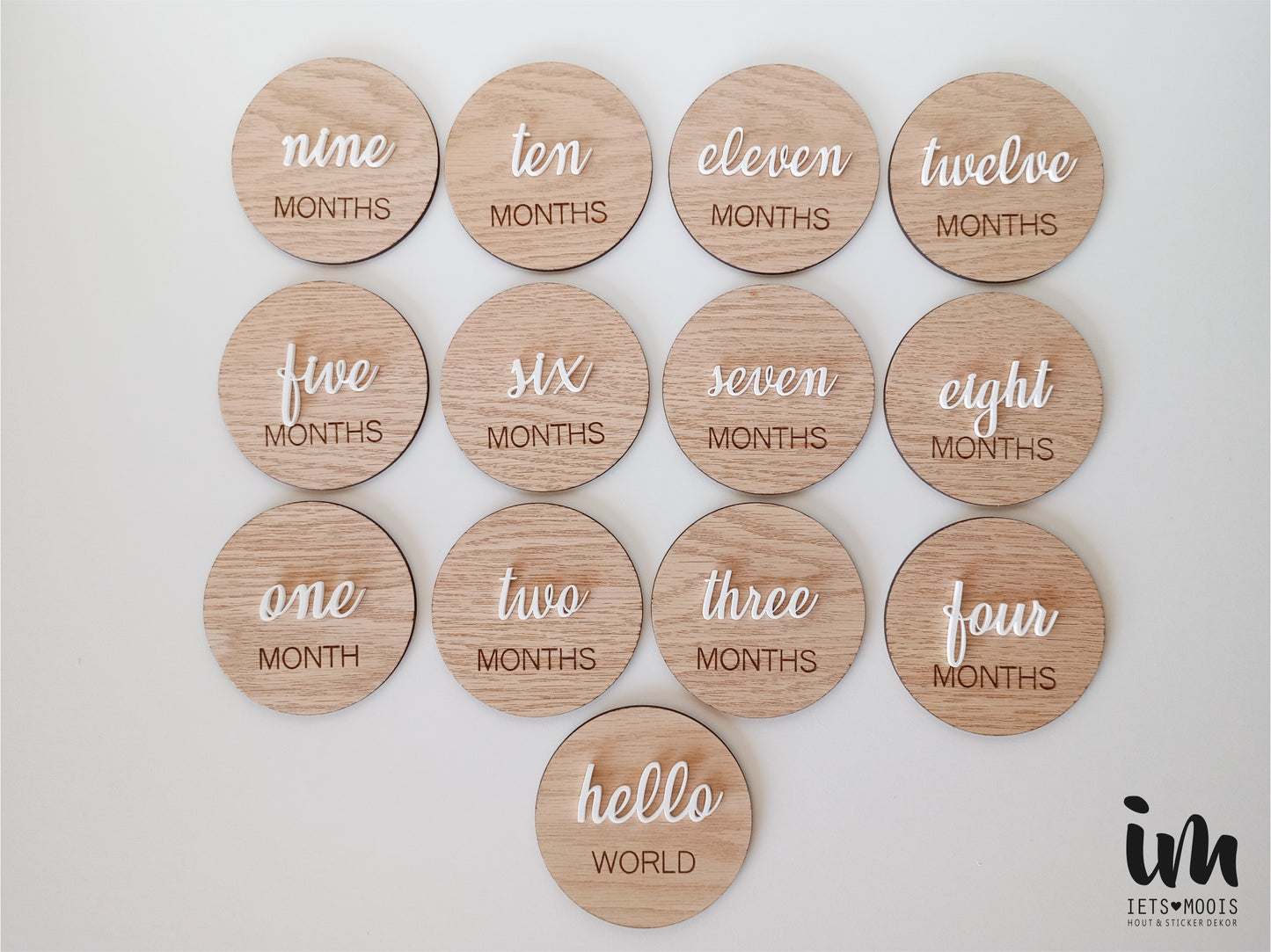 Monthly Milestone - Raised Acrylic Letters