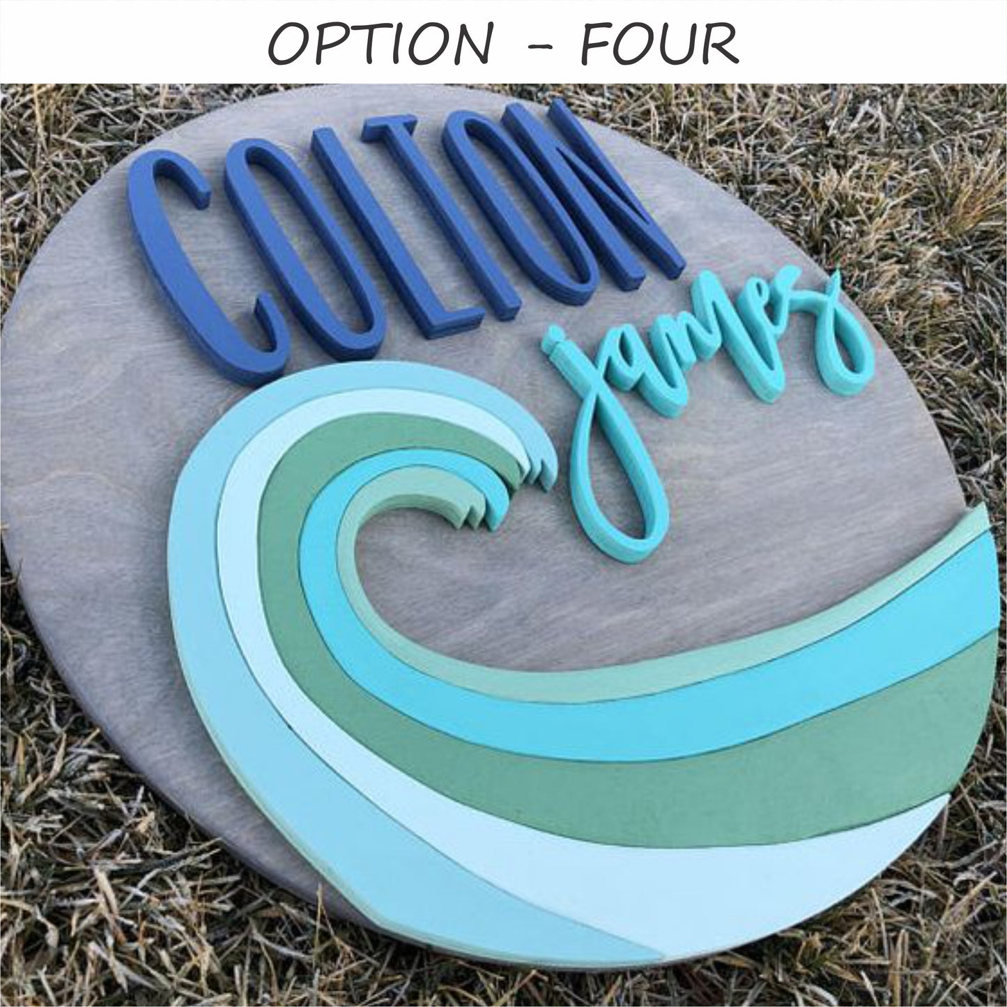 WAVE - WOODEN SIGN