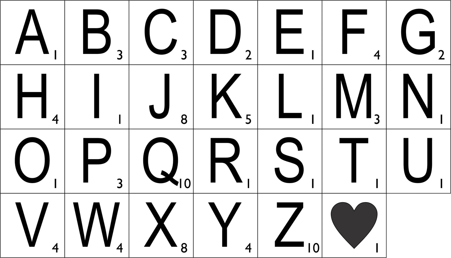 SCARBBLE LETTERS